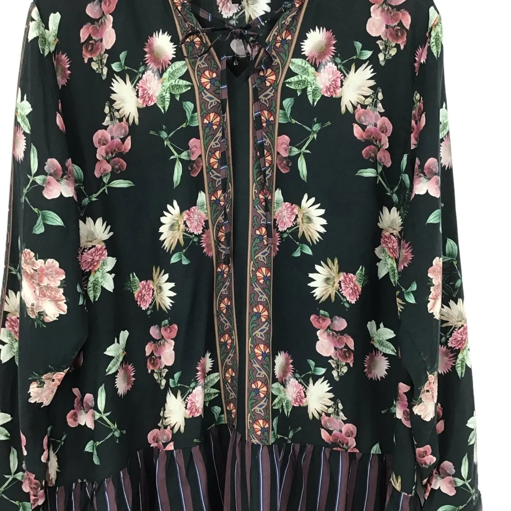 Tolani Collection Ruffled Hem Floral Print Tunic - Picture 4 of 14